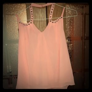 Women's blouse, Large, coral/orange sherbert color